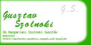 gusztav szolnoki business card